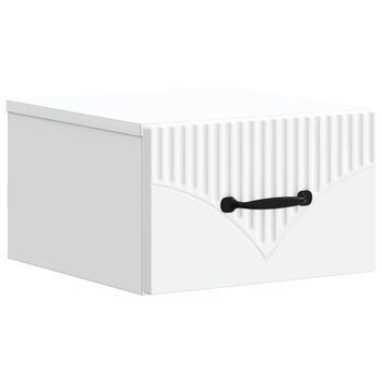 Mesita De Noche De Pared - Mueble De Dormitorio - Madera De Ingeniería (34.5x33x20cm)