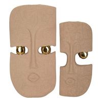 mascaras decorativas tribales en ceramica cm 20x6x40-14x5x32
