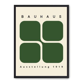 Cuadro Bauhaus Green Forms Ii
