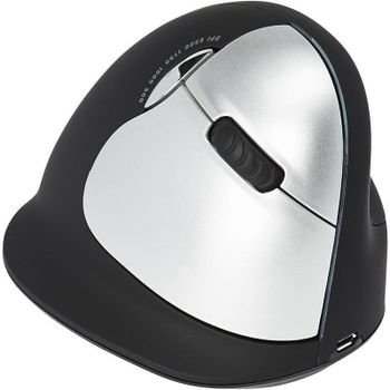 Ratón R-Go Tools HE Break Inalámbrico 2500 DPI Negro Ergonomía Pausa LED