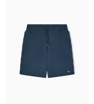 Emporio Armani para hombre. EM000495_AF18887 Bermudas de estar por casa en punto con cinta con logotipo marino (M), Casual, Algodón