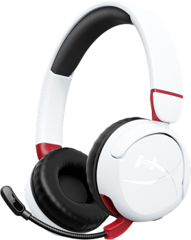 HyperX Cloud Mini Wireless - Auriculares gaming inalámbricos para niños, límite volumen 85dB, para PC/Switch/PS/Chromebook/Xbox/Móvil, Blanco