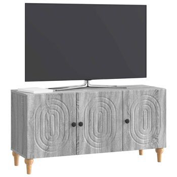 Mueble De Tv | Mueble De Salón | Gabinete De Tv Gris Sonoma 99 X 34,5 X 50 Cm Madera De Ingeniería