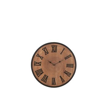 Reloj redondo de madera natural 40*40*3 cm