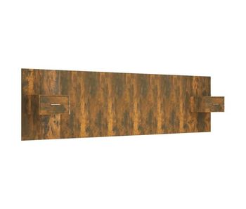 Cabecero de cama y mesitas madera contrachapada roble ahumado 200x1,5x80 cm