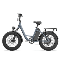 bicicleta electrica urlife e20 pro fatbike de 20r bateria extraible de 48 v y 156 ah gris