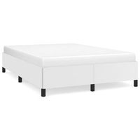 cama matrimonial  cama para adultos  estructura de cama de cuero sintetico blanco 140x190 cm