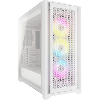 corsair icue 5000d rgb airflow cristal templado usb 32 blanca