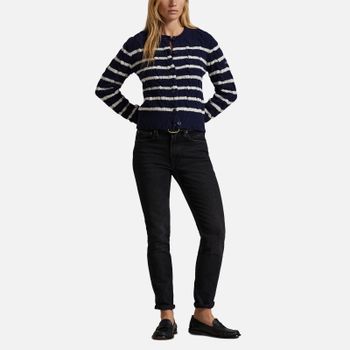 Polo Ralph Lauren Striped Cable-Knit Cardigan - S