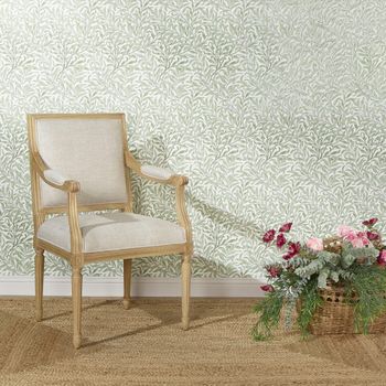 Silla de mesa de madera maciza y lino premium lino