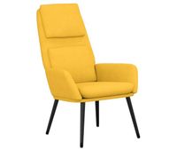 vidaxl sillon de relax de tela amarillo mostaza