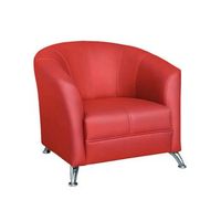 sillon providence 101 rojo cuero ecologico 68x86x77cm