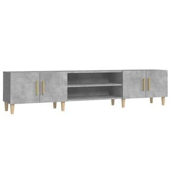 Mueble De Tv Madera Contrachapada Gris Hormigón 180x31,5x40 Cm Vidaxl