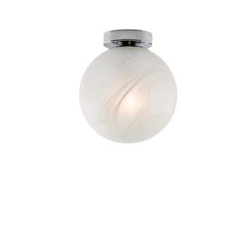 Lámpara De Techo Olaf En Hierro Cromado 1 Luz Con Esfera Dm.20 H.23 Ø20 Bl294-pl1-cr