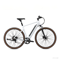 bicicleta electrica yangor h700 700c con sensor de par 36 v 104 ah 7 velocidades blanca