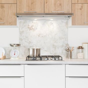 Frente de cocina en aluminio - 200 x 20 cm - beige