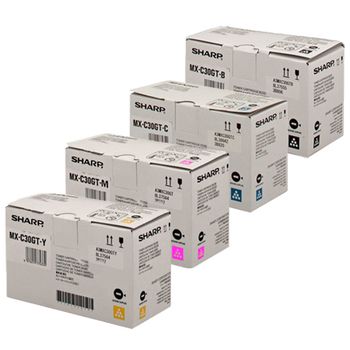Sharp MXC-30GTB/TY Full Set Original Toners (4 Pack)