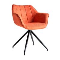 silla de poliester en color naranja de 63x62x81cm