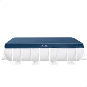 Cobertor INTEX Rectangular Compatible Prism Frame Vinilo Resistente, 389x184x20 Cm, Azul