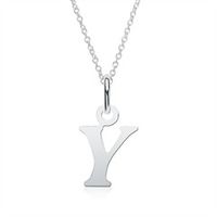 cadena letra y plata 925