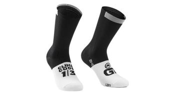Assos gt c2 calcetines unisex negro blanco