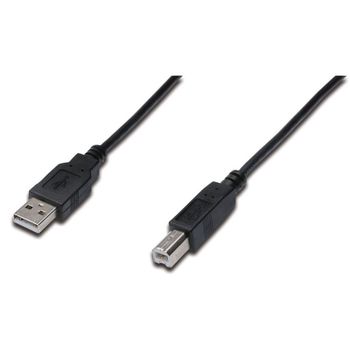 Digitus Cable de Conexión USB Tipo A-B 0.5m Negro