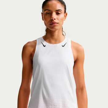 Nike AeroSwift  Camiseta de running Mujeres - blanco, negro