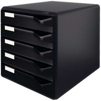 leitz set de 5 cajones para documentos negro leitz