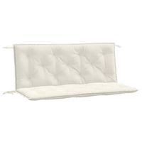 cojines para banco jardin 2 uds tela crema melange 120x50x7 cm vidaxl