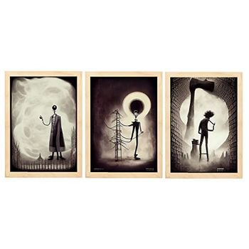 Burton Style Animal Illustrations And Posters Inspired By Burtons Dark And Goth Art Interior Design And Decoration Sets Collection 14 Nacnic