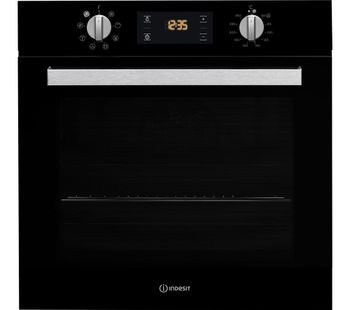 INDESIT IFW 6340 BL Electric Oven - Black, Black