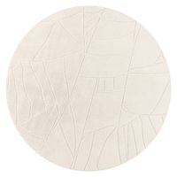 alfombra moderna tokko crema 120 cm redondo