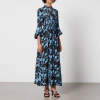 baum und pferdgarten amber floral-print georgette midi dress - eu 34uk 6