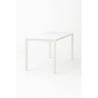 mesa dino extensible 120-180 cm de pvcmelamina 755012075 cm - blanco