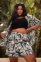 limited collection camisa rugosa negra de leopardo y cuadros mujer curvy y tallas grandes limited collection
