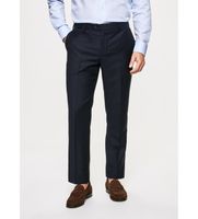 hackett london para hombre hm211330 pantalon lana liso marino 40 casual fiesta clasico