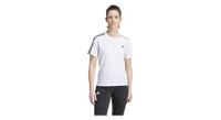 maillot de manga corta adidas own the run  strong 3 stripes  strong  blanco de mujer