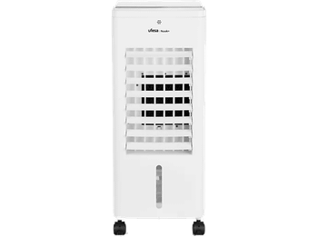 Climatizador evaporativo - Ufesa Nuuk+, 61 W, 3 Velocidades, Mando a Distancia, Ruedas, Asa Transporte, Blanco