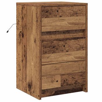 Armario De Noche Madera Vieja 38 X 34 X 61 Cm Vidaxl