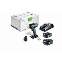 taladro atornillador a bateria txs 12 25- plus - festool - con 2 baterias 12v 25ah - cargador - systainer - 576873