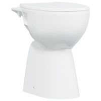 inodoro sin borde 7 cm altura extra cierre suave ceramica blanca vidaxl