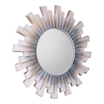 Espejo Con Relieve Blanco 55x55x2.5