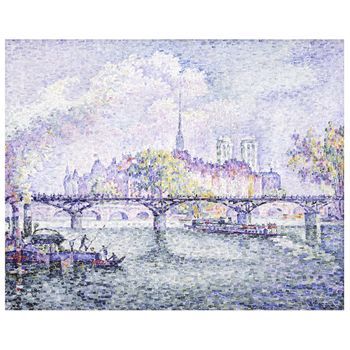 Legendarte - Cuadro Lienzo, Impresión Digital - Le Pont Des Arts - Paul Signac - Decoración Pared Cm. 50x60