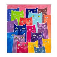 estoralis - estor enrollable translucido  estampado animales  130 x 255 cm anchoalto tamano tela 127 x 250 cm  a-235 unico