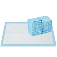 pawhut empapadores para perros 100 unidad 45x30 cm diseno de 6 capas con superficie de secado rapido a prueba de fugas azul