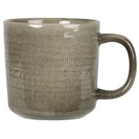taza de ceramica verde caqui