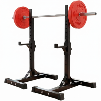 Rack Soporte para Barra de Musculación - Estructura Ajustable en Altura y Anchura para Sentadillas y Press, Acero Reforzado (Carga Máx. 300 kg)