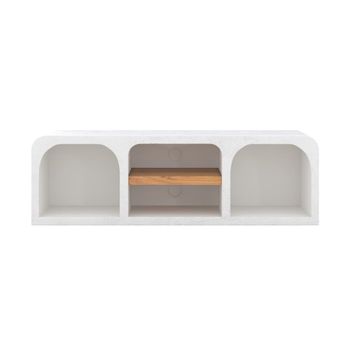 Mueble de tv de yeso blanco roto de 140 cm