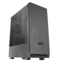 mars gaming mcn2 caja pc gaming atx ventana lateral completa rejilla delantera diseno camara dual ventilador trasero 12cm negro negro