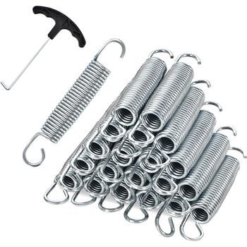 20 Muelles 140mm En Acero Galvanizado Para Cama Elástica Φ244cm Costway Plata